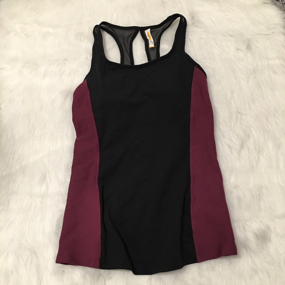 Lucy Black & Red Yoga Workout Racerback Tank Top